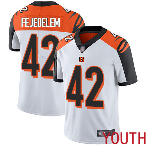 Cincinnati Bengals Limited White Youth Clayton Fejedelem Road Jersey NFL Footballl #42 Vapor Untouchable